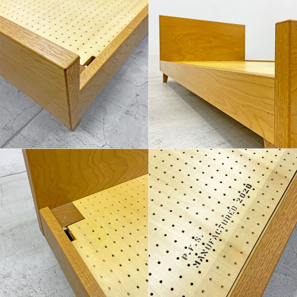 パシフィックファニチャーサービス P.F.S DH BED SemiDouble セミダブルベッドフレーム オーク材 ナチュラル 定価176,000円 〓