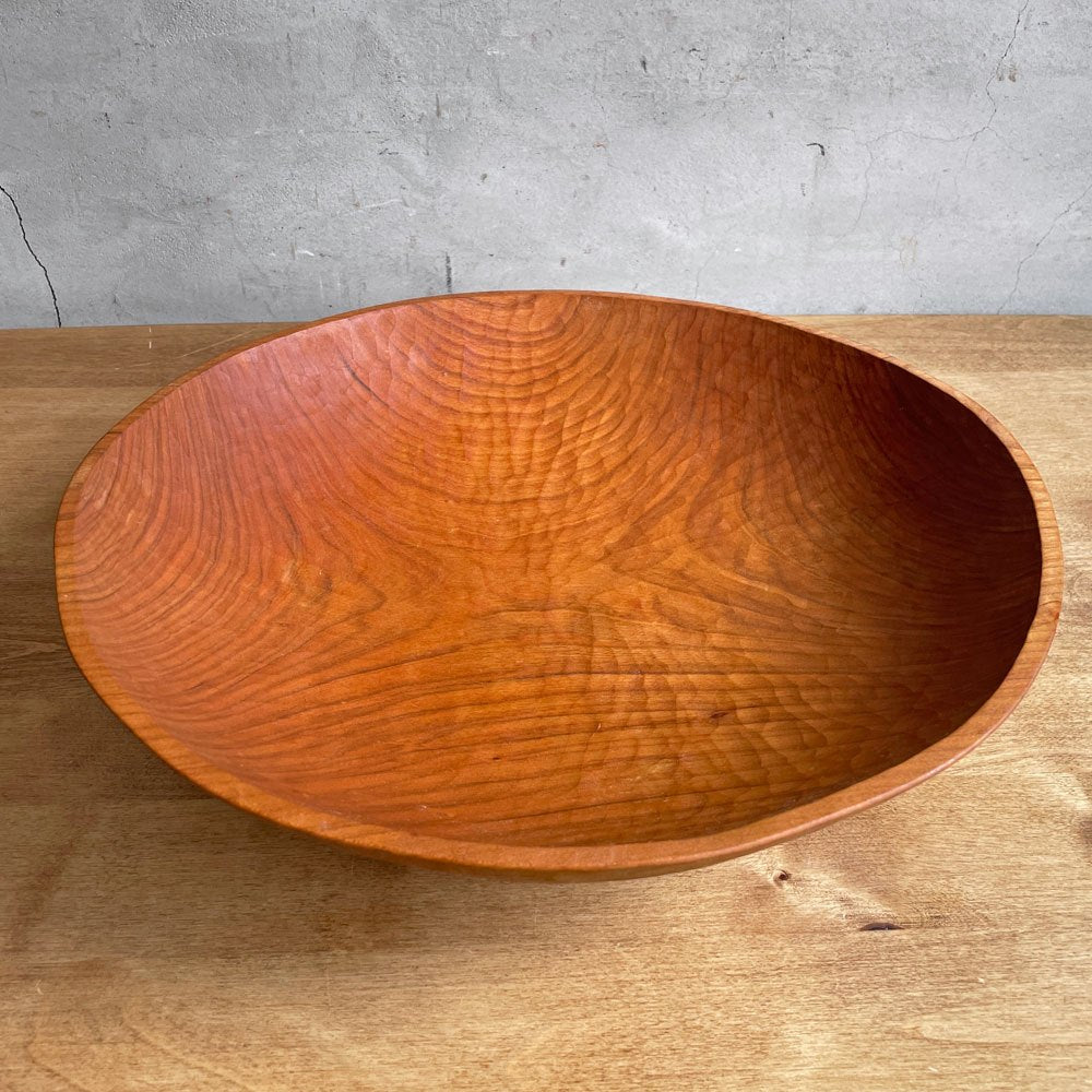 三谷龍二 Ryuji Mitani 山桜 特大ボウル 大鉢 プレート 大皿  木の器 36.5×36.5×9 cm 木工作家 現代作家 希少サイズ ♪