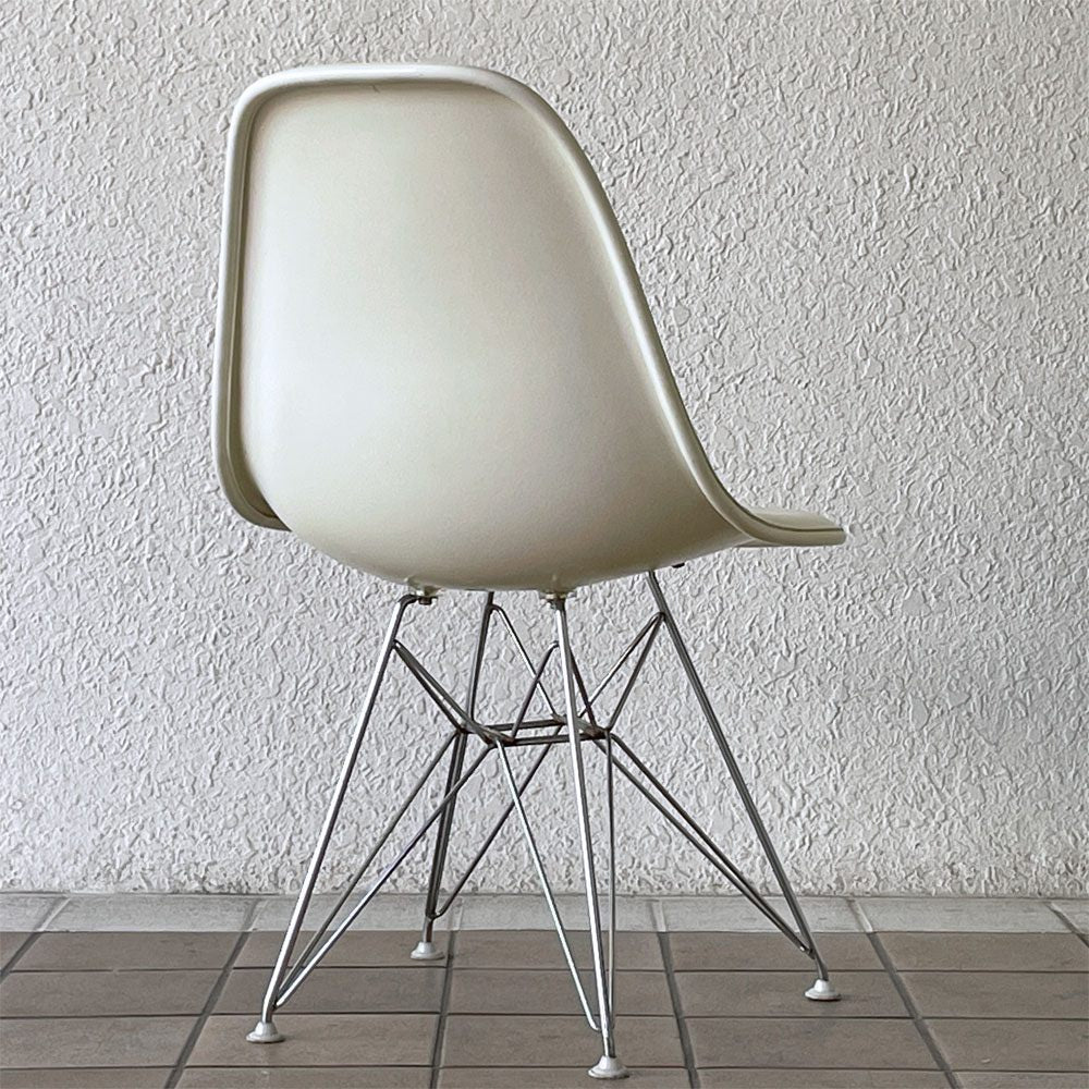 ハーマンミラー Herman Miller サイドシェルチェア サード 3rd FRP PVCレザー パーチメント ロータイプ エッフェルベース イームズ ビンテージ vintage ◇