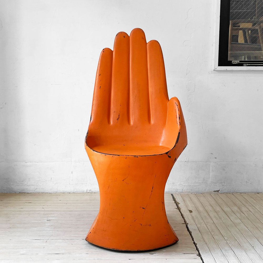 ヨーロピアン タッチ EUROPEAN TOUCH LTD. ネイルチェア MOLDED PLASTIC HAND CHAIR プラスチック ハンドチェア オレンジペインテッド ★