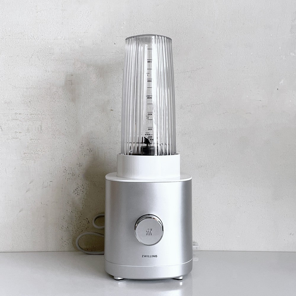 ツヴィリング zwilling エンフィニジー enfinigy パーソナルブレンダー AC Motor 550ml シルバー ミキサー直飲み用キャップ 説明書 レシピ付 ドイツ ■