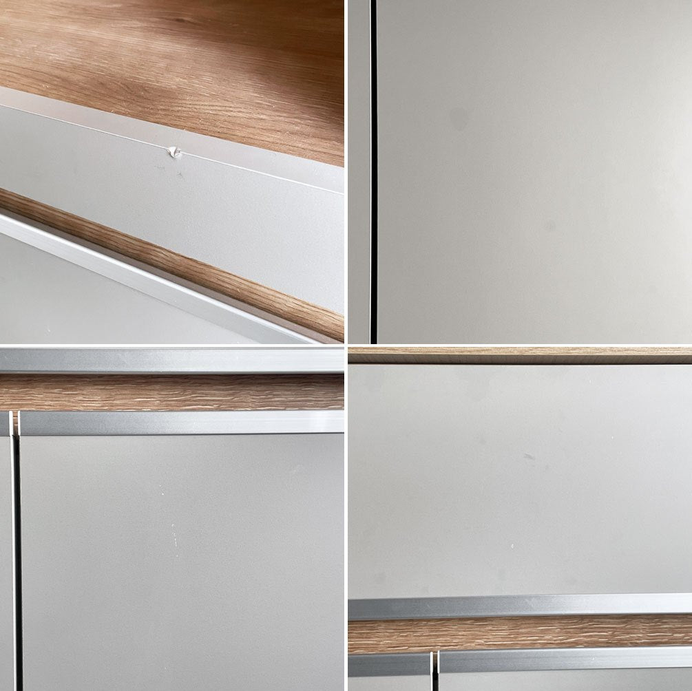 KAGUCOCO ナポリ キッチンボード 食器棚 ナチュラルグレージュ W116.5cm 大川家具 ■