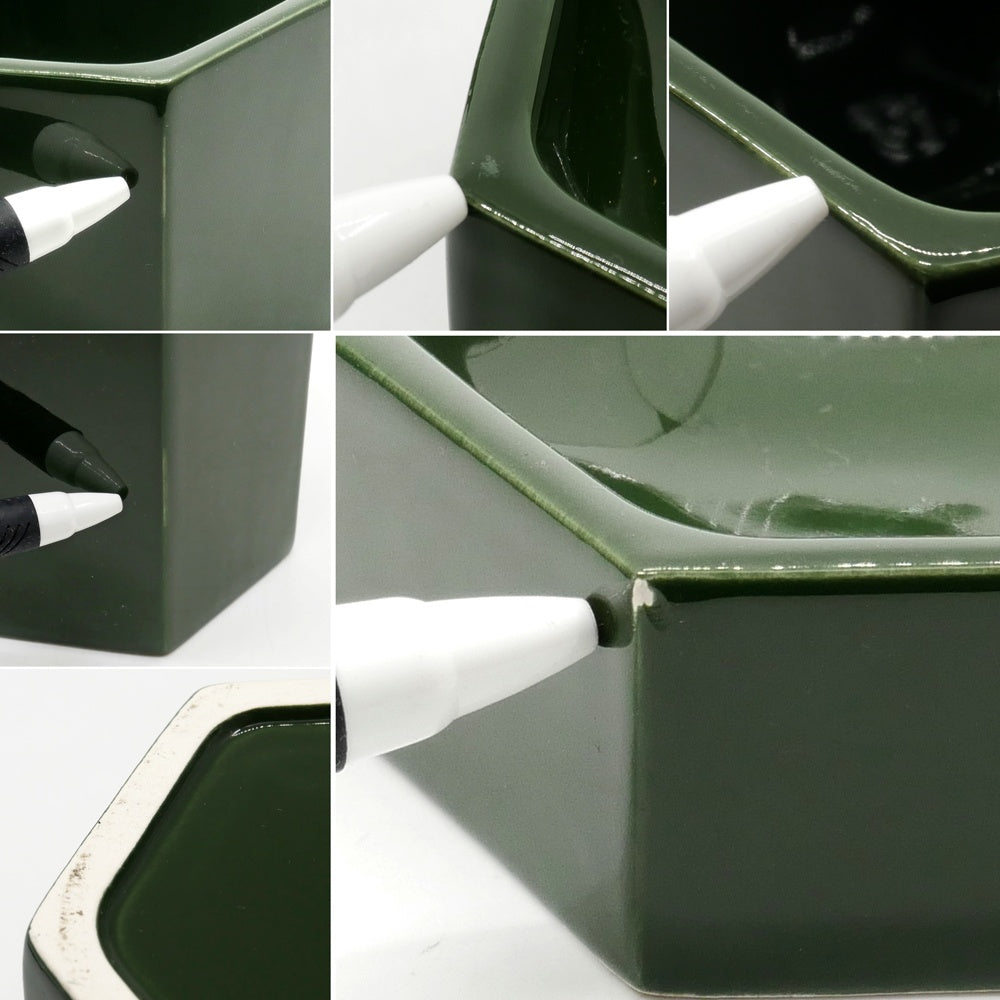 ヴィトラ Vitra ヘキサゴナルコンテナ Hexagonal Containers 3set 小物入れ 収納 ダークグリーン ジャスパー・モリソン ●