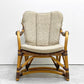 カザマ KAZAMA ルロット アームチェア Lurot Arm Chair ラタン 籐家具 ベージュ系 クッション付き インドネシア 定価￥48,800- C ●