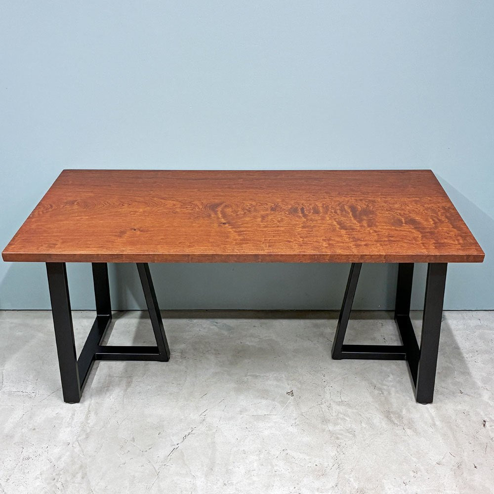 アノニマスデザイン Anonymous Design 天然木 一枚板 ダイニングテーブル スチール脚 W150cm 店舗什器 ◎