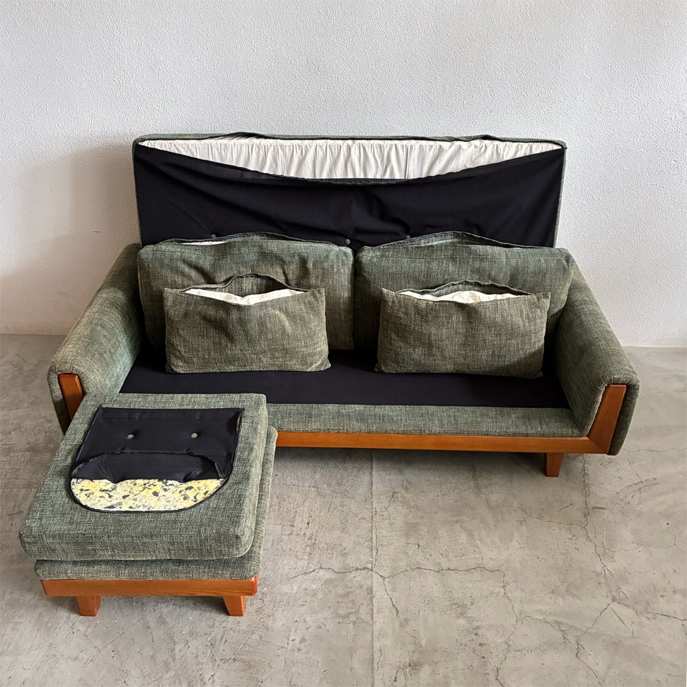 アクメファニチャー ACME Furniture ウィンダンソファ WINDAN SOFA 3人掛け & クッション×2個付き + オットマン セット 総額約28万円 USビンテージスタイル ミッドセンチュリーモダンテイスト jsF ジャーナルスタンダード 〓