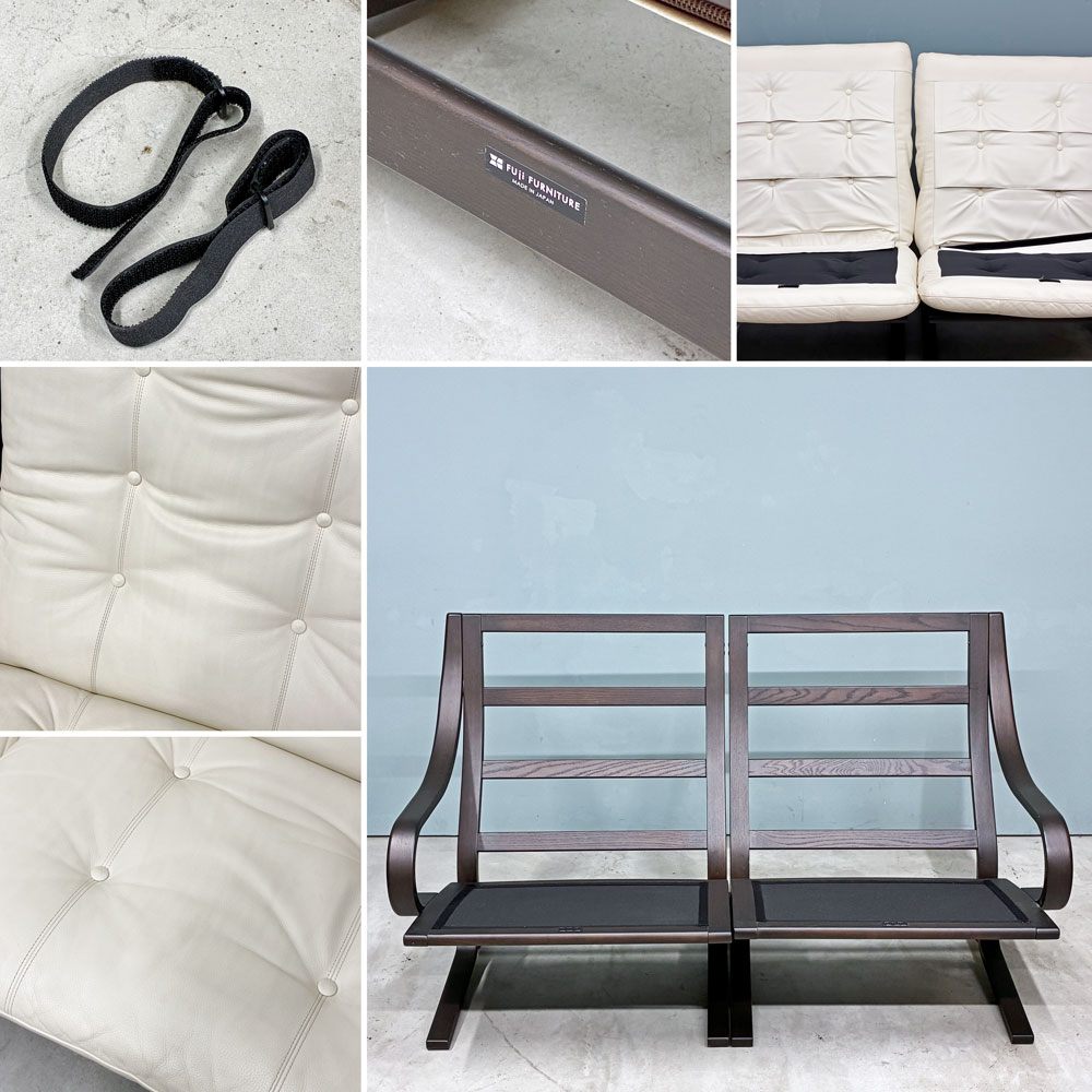 冨士ファニチア Fuji furniture フジファニチア アージオ ソファ Agio sofa 2pソファ ビーチ材 PUレザー セパレート ◎