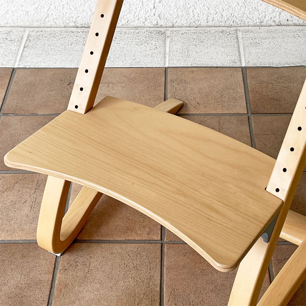 リエンダー Leander ハイチェア ベビーチェア チャイルドチェア 子供椅子 セーフティーバー&レザーベルト付 ナチュラル 定価総額60,500円 ◇