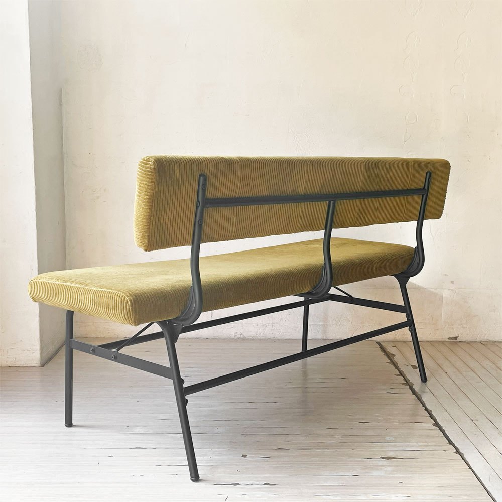ジャーナルスタンダードファニチャー j.s.F パクストン ベンチ バックレスト PAXTON LD BENCH アンバーカラー コーデュロイ ★