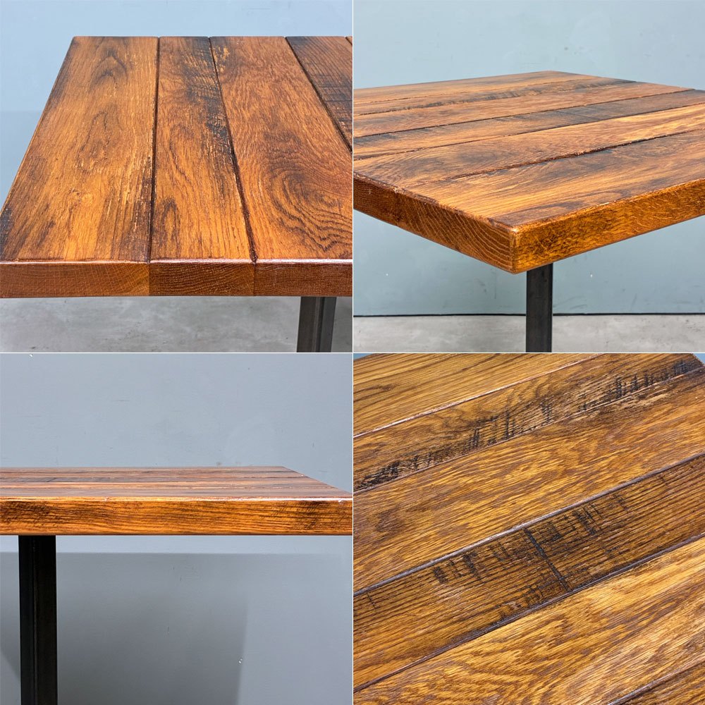 アクメファニチャー ACME Furniture グランビュー GRANDVIEW カフェテーブル オーク無垢材 スチール スクエア天板 W72cm 現状品 ◎