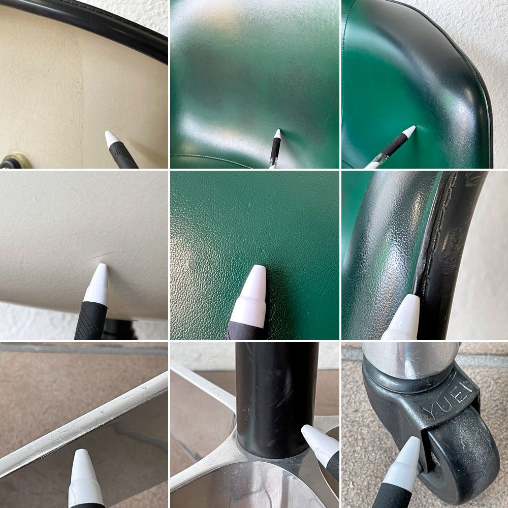 ハーマンミラー Herman Miller アームシェルチェア セカンド 2nd ナウガレザー キャスターベース イームズ ミッドセンチュリー ◇