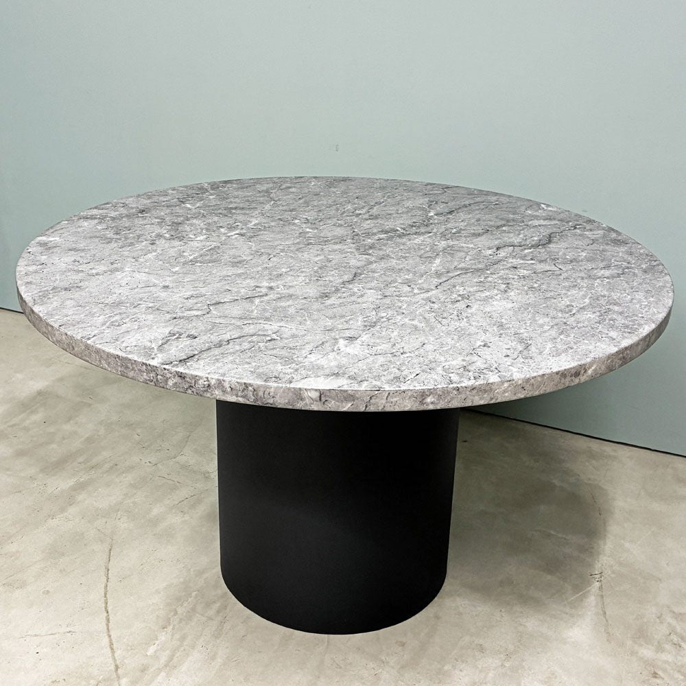 モーダエンカーサ moda en casa カプリ CAPRI ダイニングテーブル ラウンド 120cm 天然大理石 グレー 参考価格211,200円 ◎