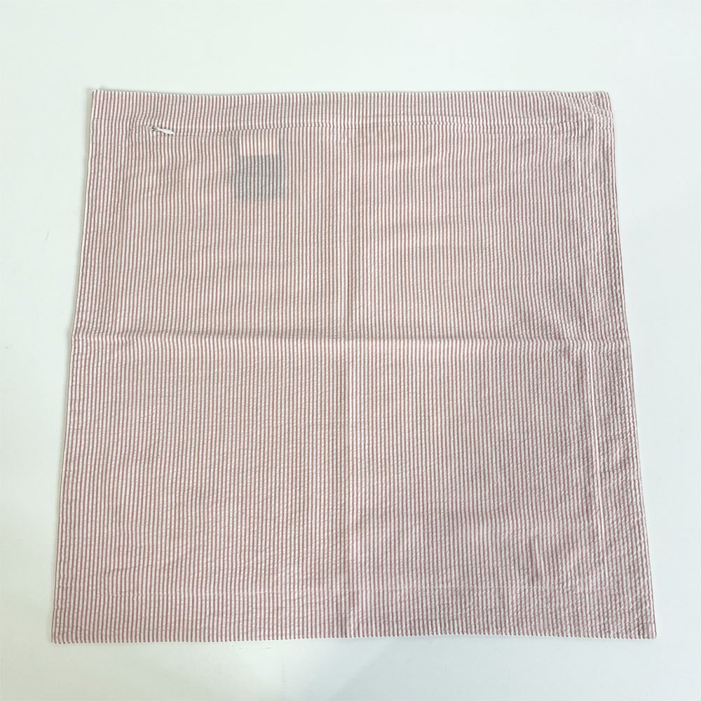 ラルフローレン Ralph Lauren クッションカバー ピローケース ピローシャム シアサッカー W52×52cm ピンク ストライプ ●