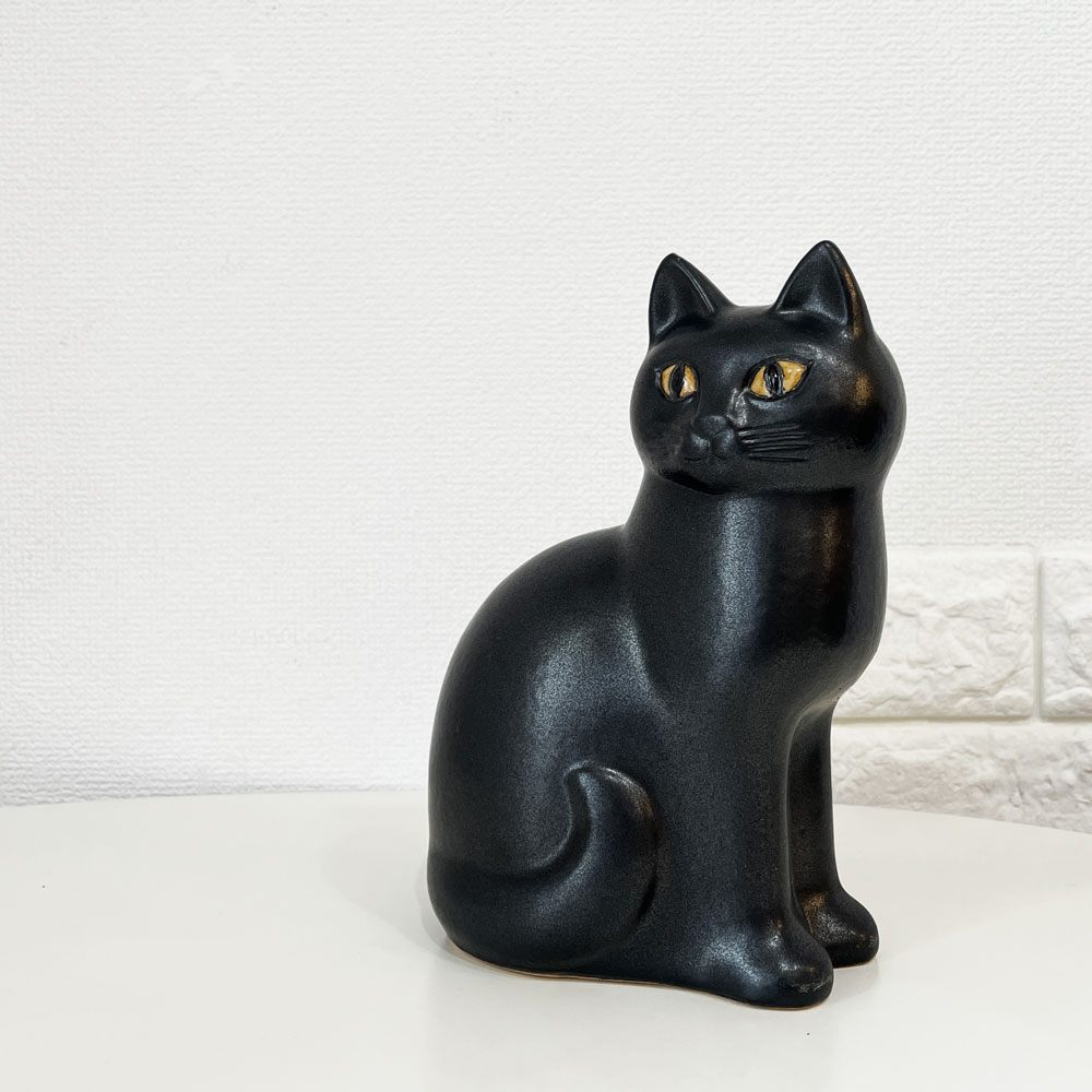 グスタフスベリ GUSTAVSBERG K-Studion 猫 キャット マンズ CAT MANS H20.5cm リサラーソン オブジェ 置物 北欧雑貨 北欧ビンテージ ◎