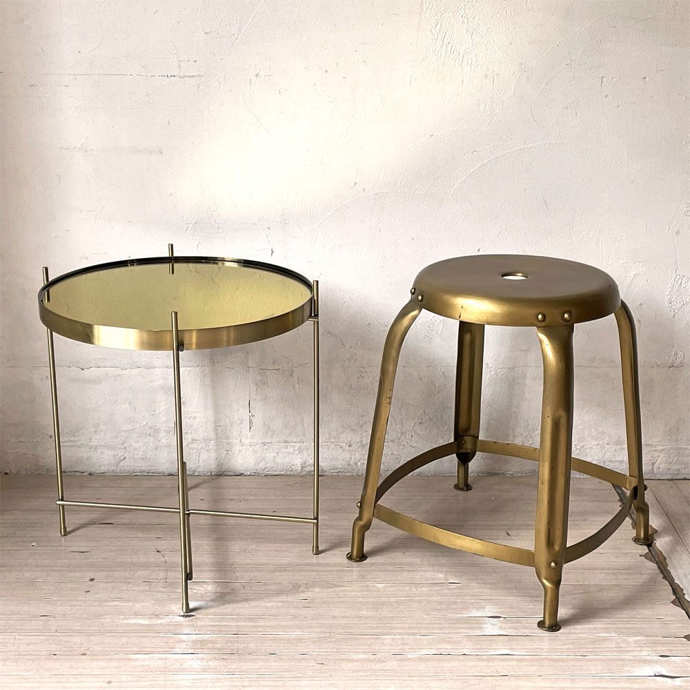 ハウスドクター HOUSE DOCTOR ディファイン スツール Hocker Define Stool 真鍮色 ゴールドペイント デンマーク ★