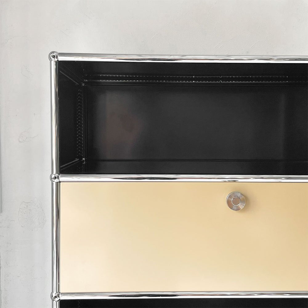 ユーエスエムハラー USMハラー USM Haller キャビネット シェルフ 1列6段 ドロップダウンドア ×1 H154cｍ アジャスター付き 参考価格￥362.000- ★