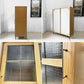 アデペシュ a.depeche カデル cadeal スライドガラス キャビネット ロー slide glass cabinet low オーク材 オイル仕上げ 定価¥79,200- ★