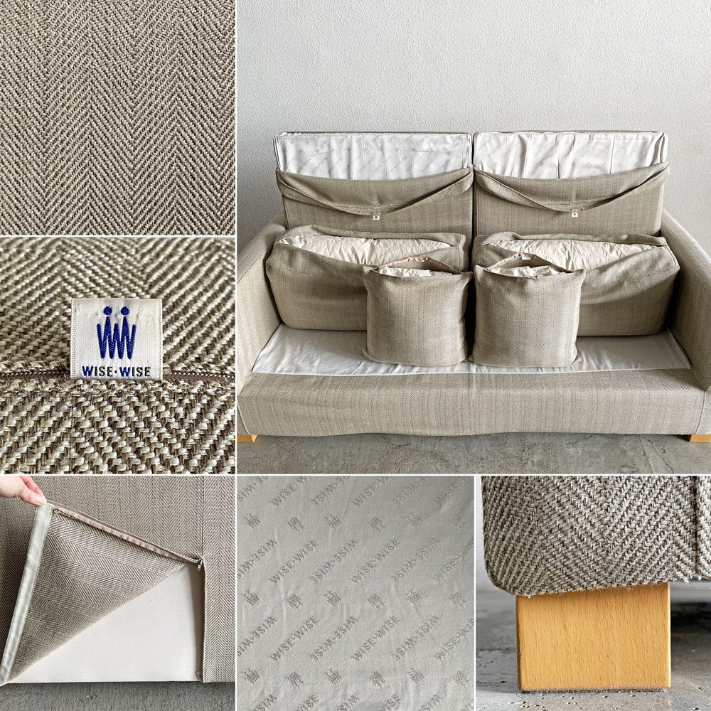 ワイスワイス WISE WISE パル PAL GC-102 2人掛けソファ W180cm カバーリングファブリック ヘリンボーン生地 カタログ価格￥294,000-以上 〓