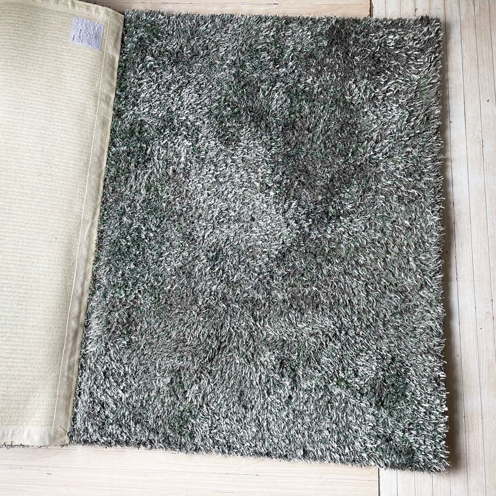 アクタス ACTUS ノット KNOT オーダーラグ アングル ANGRE シャギー グリーン グレー クリーニング済み ★