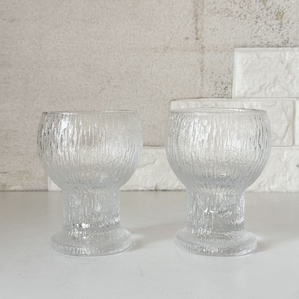 イッタラ iittala ケッケリト Kekkerit ビアグラス H14cm ティモ・サルパネヴァ ビンテージ ペア 北欧食器 A ◎