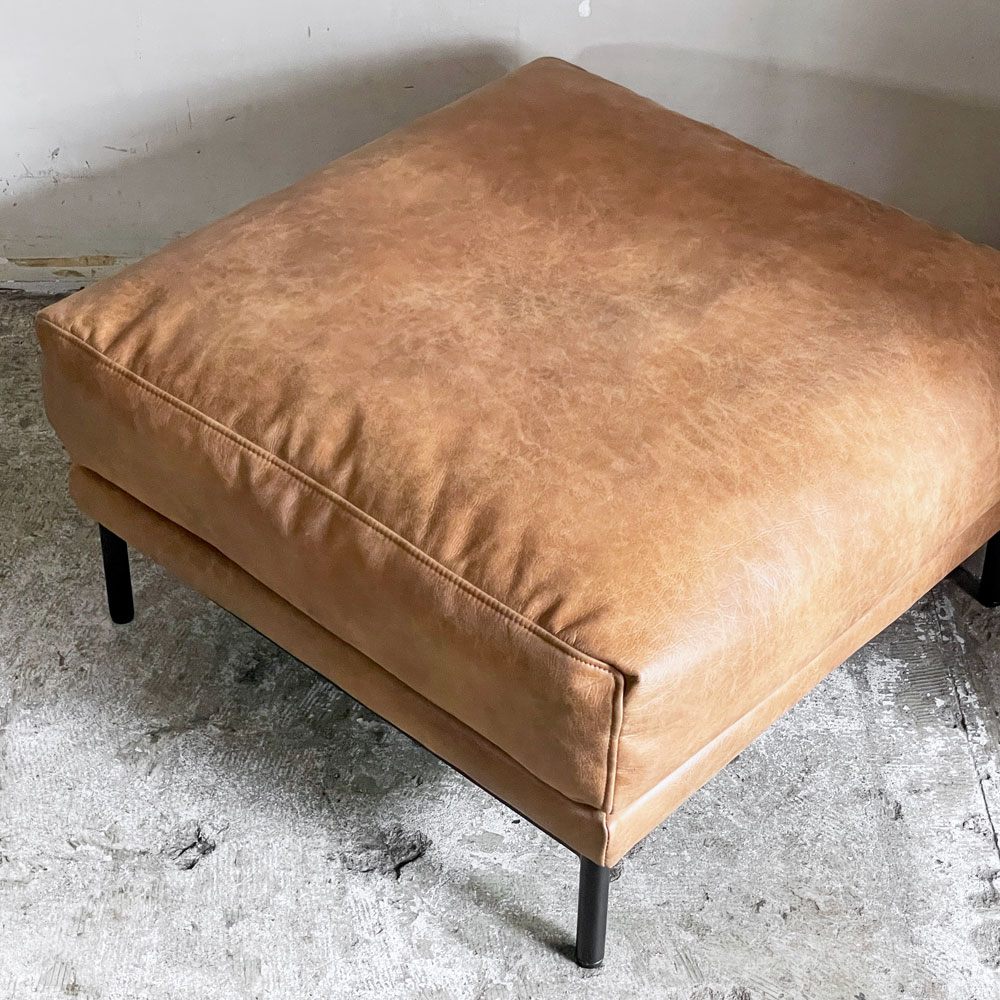 クラッシュゲート CRASH GATE プルート スツール PLUTO STOOL オットマン オーカーブラウン スーパーレザーテックス ■