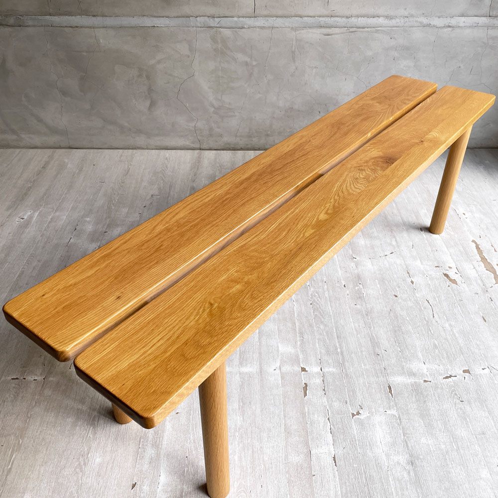 イデー IDEE ディモンシュ DIMANCHE ベンチ ディスプレイボード オーク材 W140cm シンプル ナチュラル 定価￥109,900- ♪
