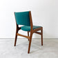 アンダーストルップ Anderstrup Mobelfabrik ダイニングチェア Model 89 チーク材 ファブリックシート グリーン系 エリック・バック Erik Buch デンマーク ビンテージ 北欧家具 ●