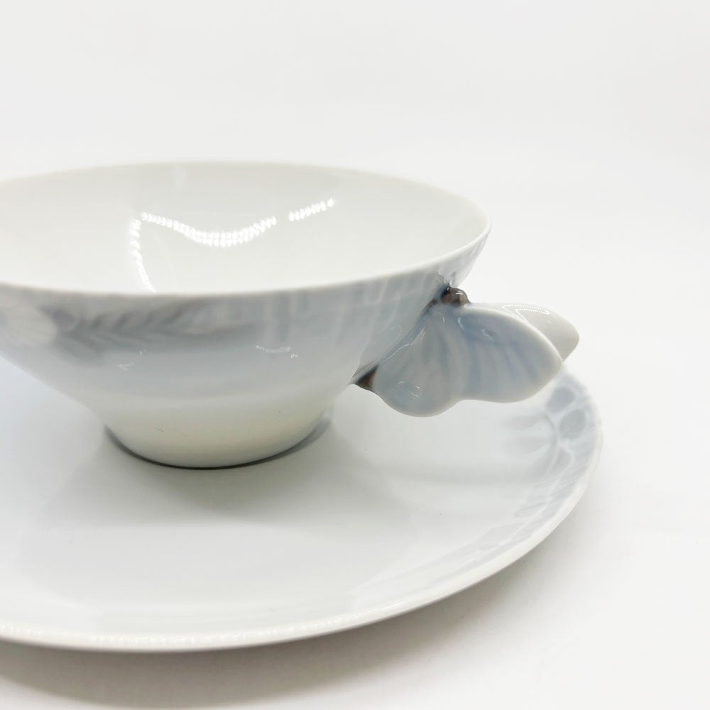 ロイヤルコペンハーゲン ROYAL COPENHAGEN ミッドサマーナイトドリーム デミタスカップ&ソーサー ケーキプレート トリオセット 北欧食器 ●