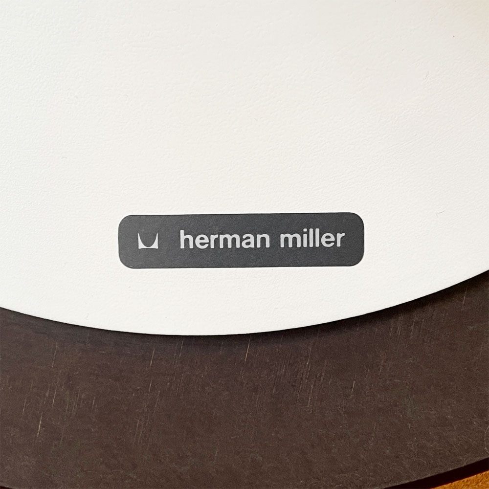 ハーマンミラー Herman Miller ペデスタルテーブル Nelson Pedestal Table サイドテーブル Φ43cm ホワイト天板 ジョージ・ネルソン ミッドセンチュリー 定価￥156,200- ◎