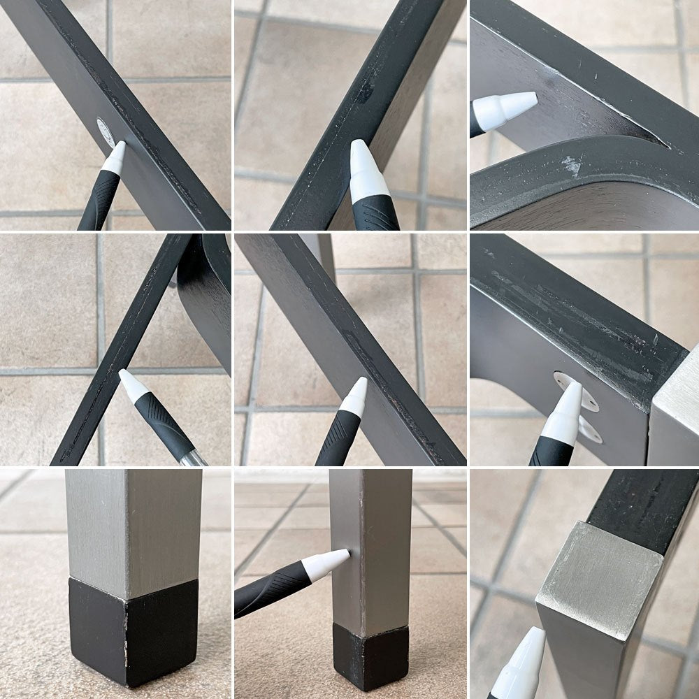 マシンエイジ Machine Age トライアングルテーブル Triangle Table スモーク ガラステーブル 長大作 希少 ◇