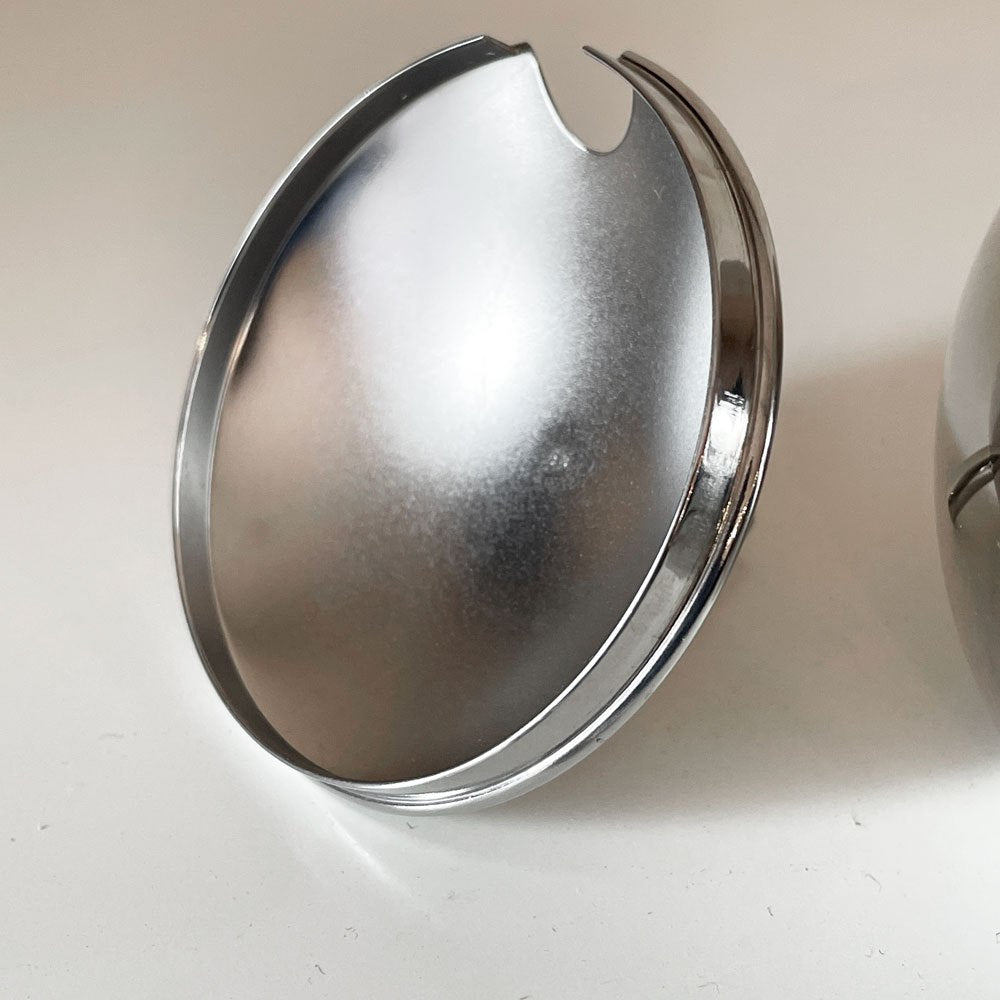 アレッシィ ALESSI アンナ Anna シュガーボウル＆スプーン シュガーポット アレッサンドロ・メンディーニ ステンレススチール Φ9cm イタリア ◎