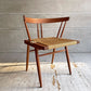 桜製作所 グラスシートチェア GRASS SEATED CHAIR アームチェア ウォールナット無垢材 い草 ジョージ・ナカシマ George Nakashima 焼印有り ♪