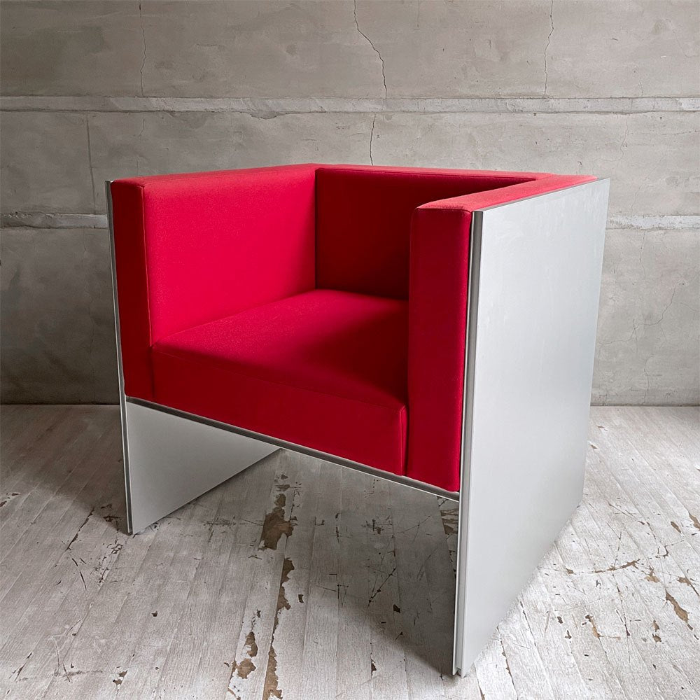 カッシーナイクスシー Cassina ixc. エアーフレーム AIR FRAME 3007 ミッドソファ 1人掛け 1シーター レッド系 デヴィッド・チッパーフィールド 受注生産品 ♪