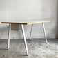 かなでもの KANADEMONO ザ・テーブル THE TABLE リノリウム天板 デスク ダイニングテーブル W120cm × Slimline脚 ホワイト ■