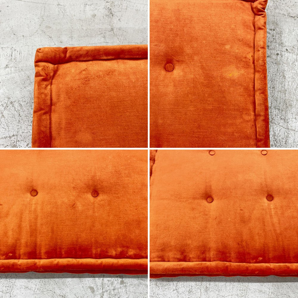 ロッシュ ボボア ROCHE BOBOIS マ ジョン Mah Jong ソファ ローソファ シートクッション オレンジ フランス 〓