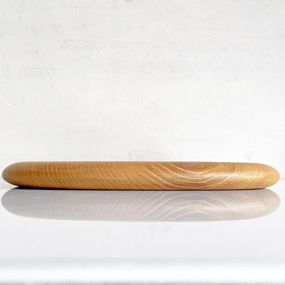 内山玲 Rei Uchiyama 栗材 カッティングボート 32×22cm 木製 まな板 サービングプラター トレイ 袋付き 現代作家 ■