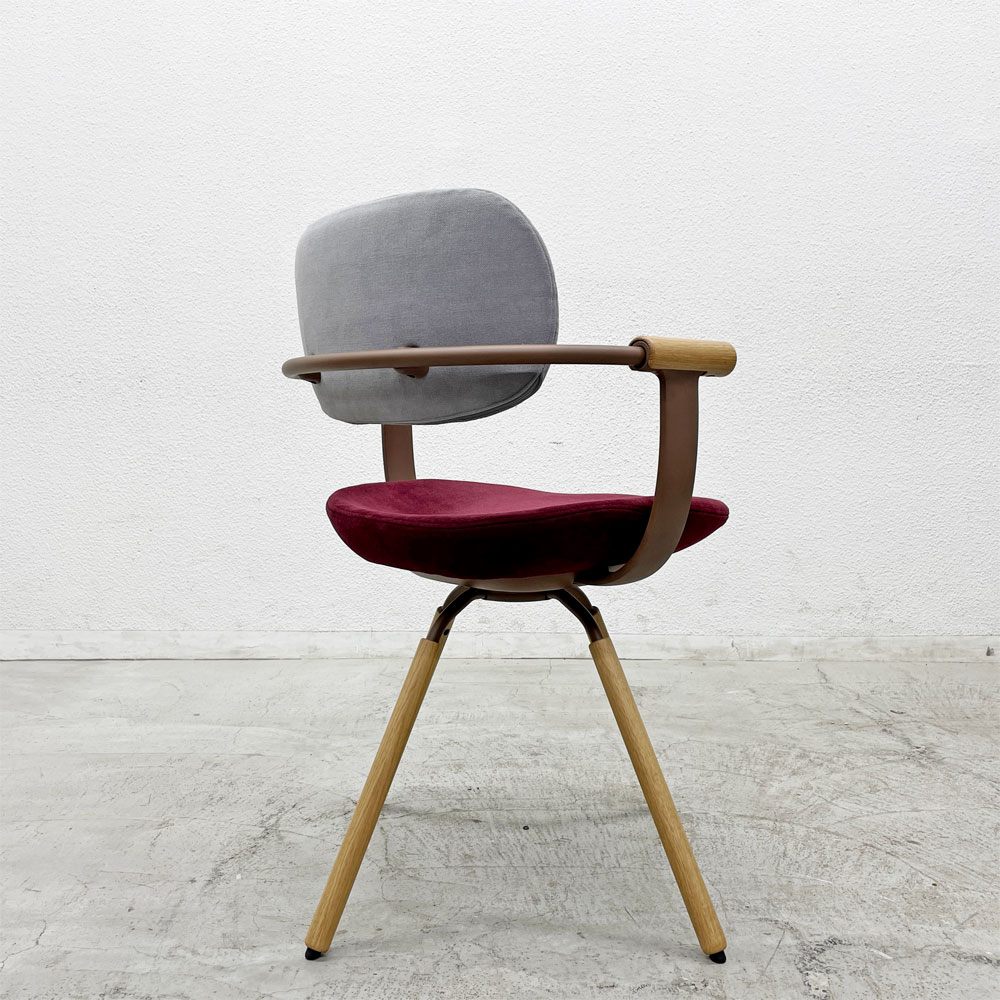 イトーキ ITOKI バーテブラ03 vertebra03 デスクチェア ダイニングチェア 4本脚 座面回転 オーク脚  ノルテキスタイルズ 柴田文江 定価 ¥129,300- 〓