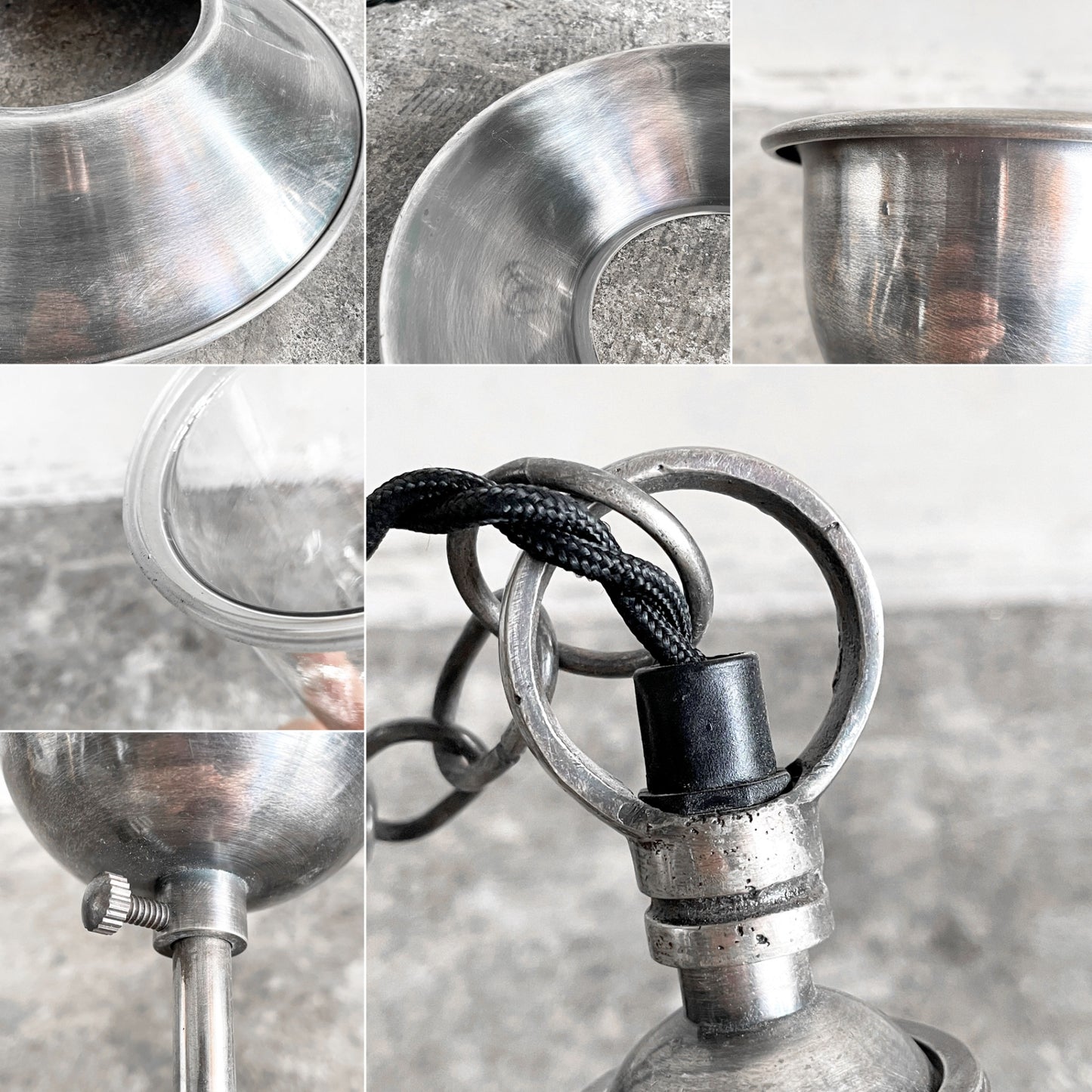 インダストリアルデザイン Industrial Design マリンランプ ペンダントライト 船舶用照明 シルバー アンティークスタイル ■