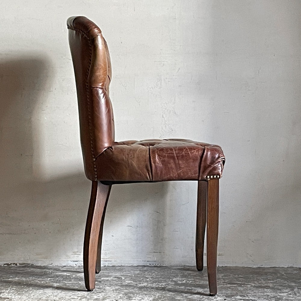 ハロ HALO チェスターチェア Chester chair ダイニングチェア レザー 本革 アンティークウィスキー antique whisky ビンテージ加工 アスプルンド取扱 B ■