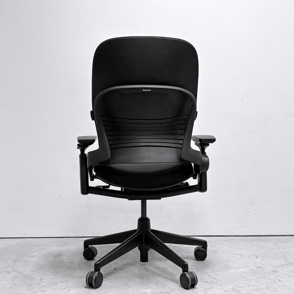スチールケース Steelcase リープチェア Leap デスクチェア エルゴノミクスチェア 高機能チェア キャスター付き ファブリック ブラック ●