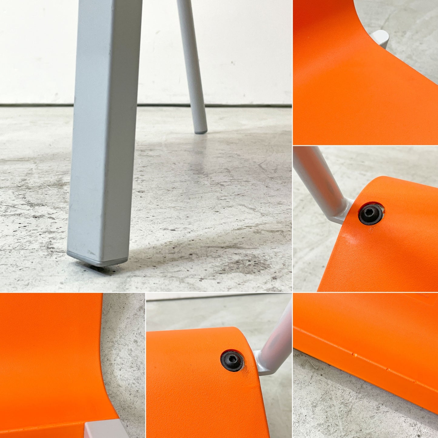 ヴィトラ vitra. ゼロスリー .03 ダイニングチェア スタッキングチェア マールテン・ヴァン・セーヴェレン Maarten Van Severen オレンジ 廃番カラー ●