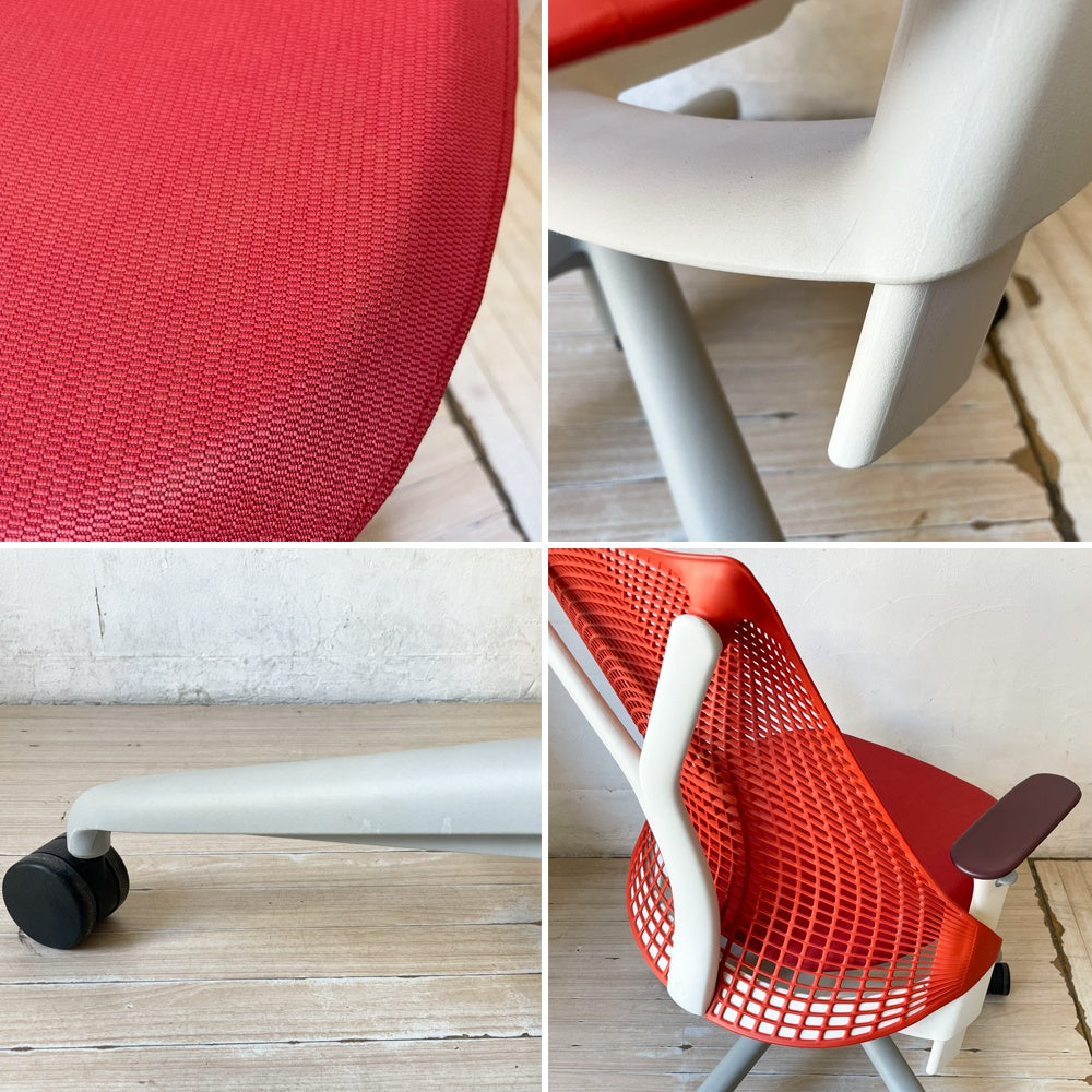 ハーマンミラー Herman Miller セイルチェア SAYL CHAIR デスクチェア オフィスチェア イヴ・ベアール レッド ★