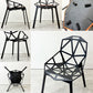マジス MAGIS チェアワン CHAIR ONE ダイニングチェア コンスタンチン・グルチッチ スタッキング 屋外使用可 ブラック × オレンジ シートクッション付 イタリア ●