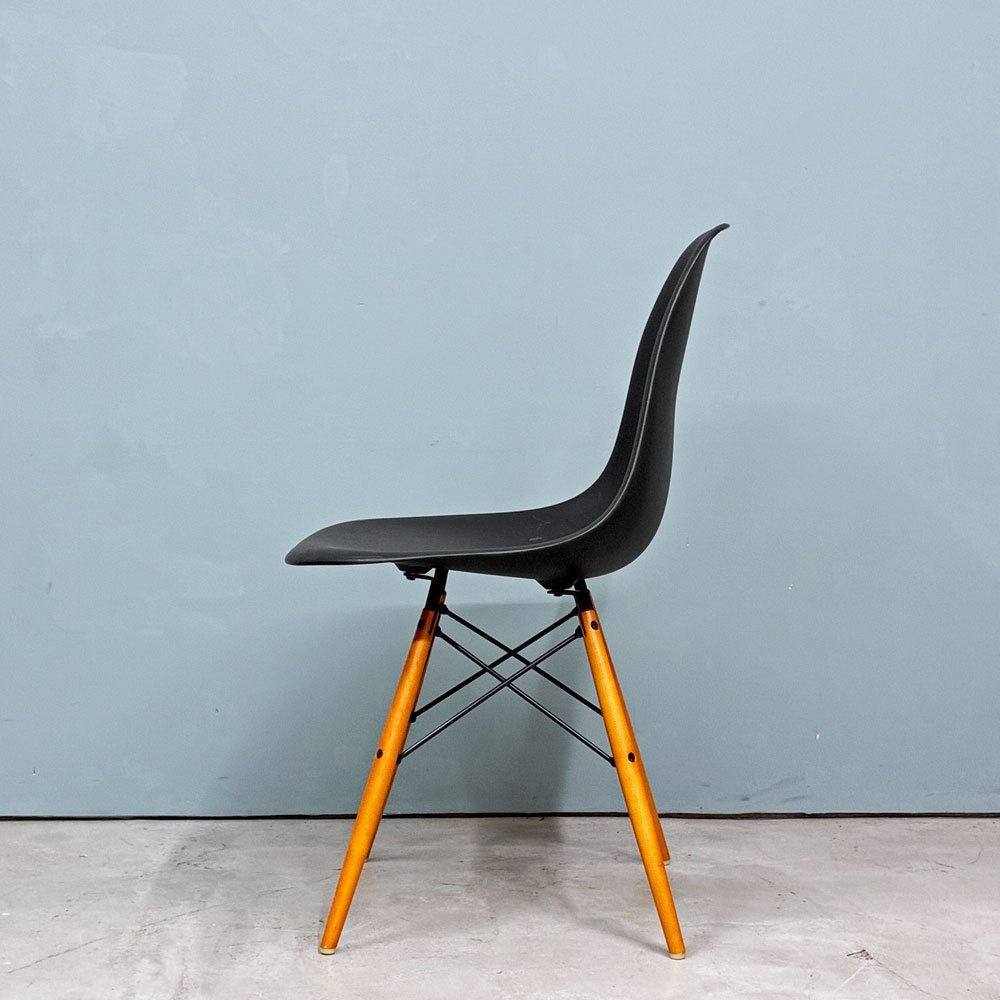 ヴィトラ Vitra サイドシェルチェア ブラック ドゥエルレッグ ポリプロピレン C&R イームズ ミッドセンチュリーモダン ◎