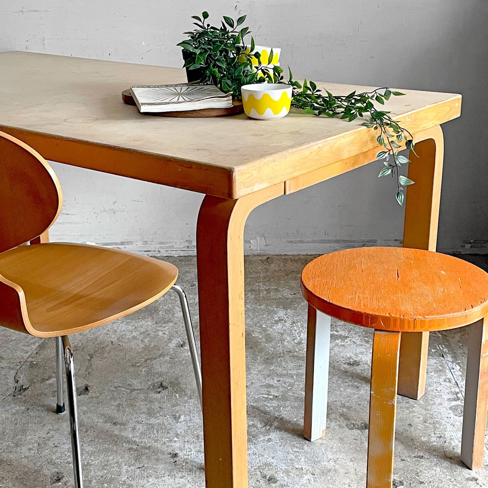アルテック artek ビンテージ 81A ダイニングテーブル リノリウムトップ アルヴァ・アアルト Alvar Aalto フィンランド 北欧家具 ■