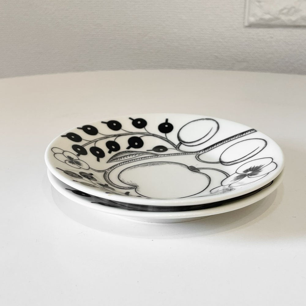 アラビア ARABIA パラティッシ PARATIISI プレート ブラック 14cm 旧ロゴ 2枚セット 北欧食器 ◎