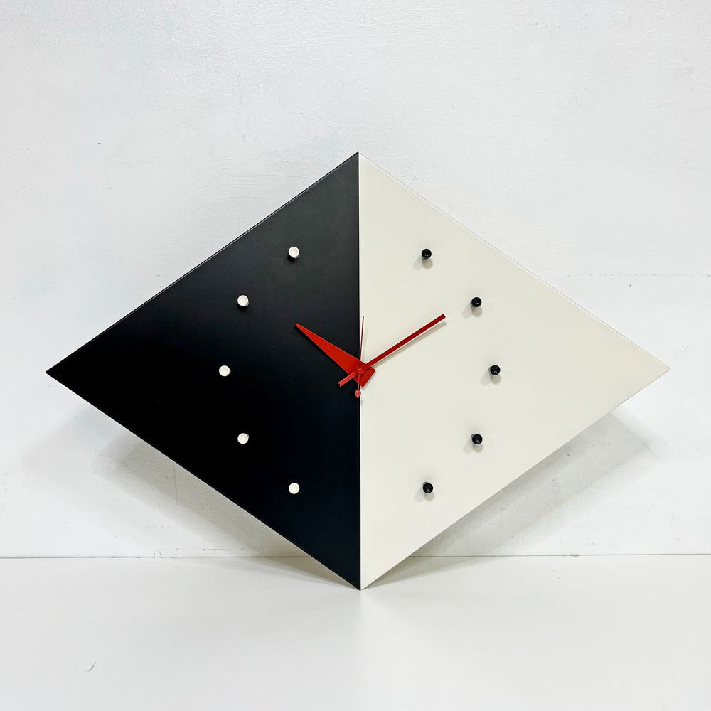 ヴィトラ Vitra カイトクロック Kite Clock 壁掛け時計 ウォールクロック ブラック × ホワイト ジョージネルソン ミッドセンチュリー 箱付き ●