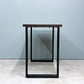 かなでもの KANADEMONO ザ・テーブル THE TABLE Black Steel Rectangle コンパクトデスク W100cm ラバーウッド スクエア脚 配線スリット付き ◎