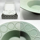 ミナペルホネン mina perhonen タンバリン グリーン 深皿 陶器 ハンドメイド ●