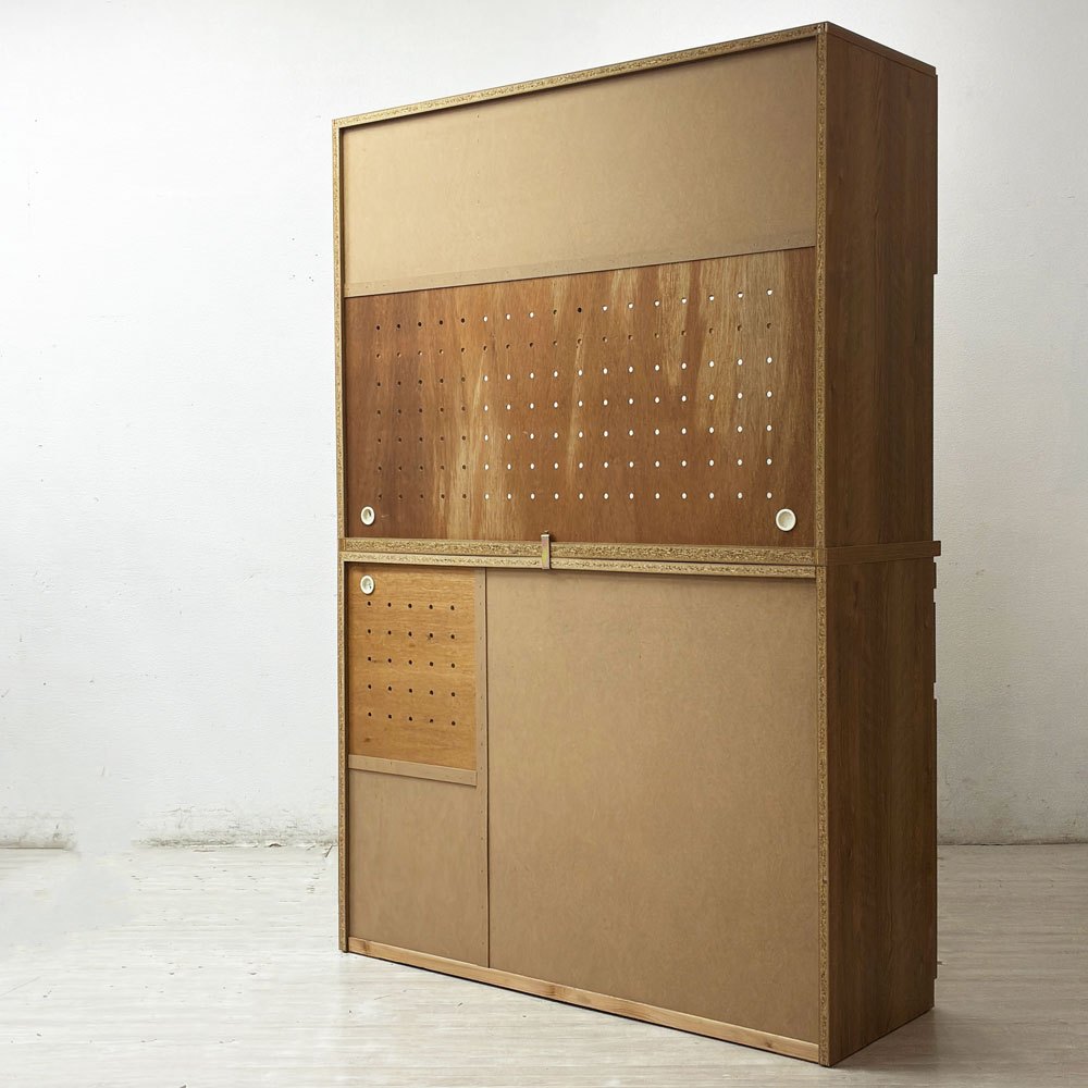 ロウヤ LOWYA キッチンキャビネット Kitchen Cabinet 食器棚 レンジ台 ステンレススライドボード W120cm ナチュラル 定価￥89,990- ●